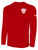 ST. LOUIS LEGENDS SC BASICS LONG SLEEVE COTTON TEE CREST ON LEFT CHEST RED WHITE