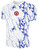 RAD SWARM FC LIFESTYLE MARBLE TEE WITH SLEEVE LOGO WHITE ROYAL BLUE