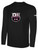 PUEBLO RANGERS BASICS LONG SLEEVE COTTON TEE TEAM CREST ON WEARERS CENTER CHEST BLACK WHITE
