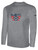 OJB FC  BASICS LONG SLEEVE COTTON T-SHIRT CREST ON WEARERS CENTER CHEST LIGHT HEATHER GREY BLACK