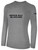 GREEN BAY BLIZZARD IFL BASICS LONG SLEEVE COTTON T-SHIRT CREST ON WEARERS CENTER CHEST LIGHT HEATHER GREY BLACK