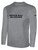 GREEN BAY BLIZZARD IFL BASICS LONG SLEEVE COTTON T-SHIRT CREST ON WEARERS CENTER CHEST LIGHT HEATHER GREY BLACK