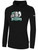 GREEN BAY BLIZZARD IFL BASICS FLEECE PULLOVER HOODIE CREST ON WEARERS CENTER CHEST BLACK WHITE