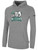 GREEN BAY BLIZZARD IFL BASICS FLEECE PULLOVER HOODIE CREST ON WEARERS CENTER CHEST LIGHT HEATHER GREY BLACK
