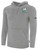 GREEN BAY BLIZZARD IFL BASICS FLEECE PULLOVER HOODIE CREST ON WEARERS LEFT CHEST LIGHT HEATHER GREY BLACK