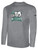 GREEN BAY BLIZZARD IFL BASICS LONG SLEEVE COTTON T-SHIRT CREST ON WEARERS CENTER CHEST LIGHT HEATHER GREY BLACK