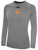 NEW MEXICO CHUPACABRAS IFL BASICS CREW NECK LONG SLEEVE POLY TEE LIGHT HEATHER GREY
