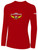 IOWA BARNSTORMERS IFL BASICS LONG SLEEVE COTTON T-SHIRT CREST ON WEARERS CENTER CHEST RED WHITE