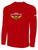 IOWA BARNSTORMERS IFL BASICS LONG SLEEVE COTTON T-SHIRT CREST ON WEARERS CENTER CHEST RED WHITE