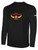 IOWA BARNSTORMERS IFL BASICS LONG SLEEVE COTTON T-SHIRT CREST ON WEARERS CENTER CHEST BLACK WHITE