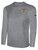 IOWA BARNSTORMERS IFL BASICS LONG SLEEVE COTTON T-SHIRT CREST ON WEARERS LEFT CHEST LIGHT HEATHER GREY BLACK