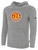NEW MEXICO CHUPACABRAS IFL BASICS FLEECE PULLOVER HOODIE CREST ON WEARERS CENTER CHEST LIGHT HEATHER GREY BLACK