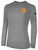 NEW MEXICO CHUPACABRAS IFL BASICS LONG SLEEVE COTTON T-SHIRT CREST ON WEARERS LEFT CHEST LIGHT HEATHER GREY BLACK