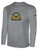 FISHERS FREIGHT IFL BASICS LONG SLEEVE COTTON T-SHIRT CREST ON WEARERS CENTER CHEST LIGHT HEATHER GREY BLACK