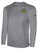FISHERS FREIGHT IFL BASICS LONG SLEEVE COTTON T-SHIRT CREST ON WEARERS LEFT CHEST LIGHT HEATHER GREY BLACK