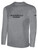 JACKSONVILLE SHARKS IFL BASICS LONG SLEEVE COTTON T-SHIRT CREST ON WEARERS CENTER CHEST LIGHT HEATHER GREY BLACK