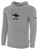 JACKSONVILLE SHARKS IFL BASICS FLEECE PULLOVER HOODIE CREST ON WEARERS CENTER CHEST LIGHT HEATHER GREY BLACK