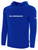 NORTHERN AZ WRANGLERS IFL BASICS FLEECE PULLOVER HOODIE CREST ON WEARERS CENTER CHEST ROYAL BLUE WHITE