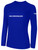 NORTHERN AZ WRANGLERS IFL BASICS LONG SLEEVE COTTON T-SHIRT CREST ON WEARERS CENTER CHEST ROYAL BLUE WHITE