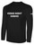 VEGAS KNIGHT HAWKS IFL BASICS LONG SLEEVE COTTON T-SHIRT CREST ON WEARERS CENTER CHEST BLACK WHITE