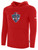 NORTHERN AZ WRANGLERS IFL BASICS FLEECE PULLOVER HOODIE CREST ON WEARERS CENTER CHEST RED WHITE