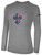 NORTHERN AZ WRANGLERS IFL BASICS LONG SLEEVE COTTON T-SHIRT CREST ON WEARERS CENTER CHEST LIGHT HEATHER GREY BLACK