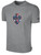 NORTHERN AZ WRANGLERS IFL BASICS COTTON T-SHIRT CREST ON WEARERS CENTER CHEST LIGHT HEATHER GREY BLACK