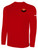 VEGAS KNIGHT HAWKS IFL BASICS LONG SLEEVE COTTON T-SHIRT CREST ON WEARERS LEFT CHEST RED WHITE