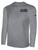 TULSA OILERS IFL BASICS LONG SLEEVE COTTON T-SHIRT CREST ON WEARERS LEFT CHEST LIGHT HEATHER GREY BLACK