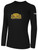 TULSA OILERS IFL BASICS LONG SLEEVE COTTON T-SHIRT CREST ON WEARERS CENTER CHEST BLACK WHITE