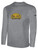 TULSA OILERS IFL BASICS LONG SLEEVE COTTON T-SHIRT CREST ON WEARERS CENTER CHEST LIGHT HEATHER GREY BLACK