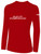 QUAD CITY STEAMWHEELERS IFL BASICS LONG SLEEVE COTTON T-SHIRT CREST ON WEARERS CENTER CHEST RED WHITE