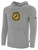 SAN DIEGO STRIKE FORCE IFL BASICS FLEECE PULLOVER HOODIE CREST ON WEARERS CENTER CHEST LIGHT HEATHER GREY BLACK