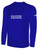 SAN ANTONIO GUNSLINGERS IFL BASICS LONG SLEEVE COTTON T-SHIRT CREST ON WEARERS CENTER CHEST ROYAL BLUE WHITE