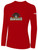 TUCSON SUGAR SKULLS IFL BASICS LONG SLEEVE COTTON T-SHIRT CREST ON WEARERS CENTER CHEST RED WHITE