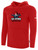 SAN ANTONIO GUNSLINGERS IFL BASICS FLEECE PULLOVER HOODIE CREST ON WEARERS CENTER CHEST RED WHITE