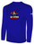 SAN ANTONIO GUNSLINGERS IFL BASICS LONG SLEEVE COTTON T-SHIRT CREST ON WEARERS CENTER CHEST ROYAL BLUE WHITE