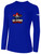 SAN ANTONIO GUNSLINGERS IFL BASICS LONG SLEEVE COTTON T-SHIRT CREST ON WEARERS CENTER CHEST ROYAL BLUE WHITE