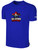 SAN ANTONIO GUNSLINGERS IFL BASICS COTTON T-SHIRT CREST ON WEARERS CENTER CHEST ROYAL BLUE WHITE