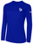 FC PREMIER BASICS LONG SLEEVE TEE SHIRT LARGE CREST ON LEFT CHEST ROYAL BLUE WHITE