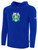 PARADISE SC BASICS FLEECE PULLOVER HOODIE TEAM CREST ON WEARERS CENTER CHEST ROYAL BLUE WHITE