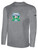 PARADISE SC BASICS LONG SLEEVE COTTON TEE TEAM CREST ON WEARERS CENTER CHEST LIGHT HEATHER GREY BLACK
