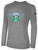 PARADISE SC BASICS LONG SLEEVE COTTON TEE TEAM CREST ON WEARERS CENTER CHEST LIGHT HEATHER GREY BLACK