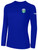 PARADISE SC BASICS LONG SLEEVE COTTON TEE TEAM CREST ON WEARERS LEFT CHEST ROYAL BLUE WHITE