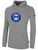 FC WESTLAKE BASICS FLEECE PULLOVER HOODIE TEAM CREST ON WEARERS CENTER CHEST LIGHT HEATHER GREY BLACK