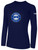 FC WESTLAKE BASICS LONG SLEEVE COTTON TEE TEAM CREST ON WEARERS CENTER CHEST NAVY WHITE