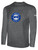 FC WESTLAKE BASICS LONG SLEEVE COTTON TEE TEAM CREST ON WEARERS CENTER CHEST DARK HEATHER GREY WHITE