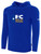 FC WESTLAKE BASICS FLEECE PULLOVER HOODIE TEAM CREST ON WEARERS CENTER CHEST ROYAL BLUE WHITE