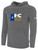 FC WESTLAKE BASICS FLEECE PULLOVER HOODIE TEAM CREST ON WEARERS CENTER CHEST DARK HEATHER GREY WHITE