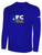 FC WESTLAKE BASICS LONG SLEEVE COTTON TEE TEAM CREST ON WEARERS CENTER CHEST ROYAL BLUE WHITE
